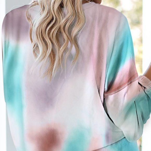 LAST ONE Multicolor Tie-dye Loungewear Set - Picture 3 of 4